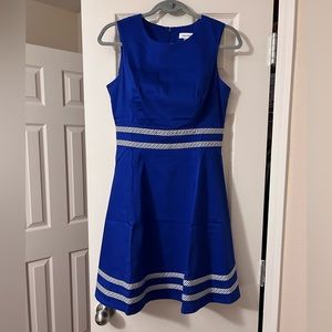 *SOLD* EUC Calvin Klein Blue Sleeveless Flare Dress